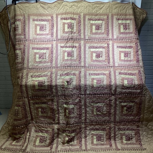 Full quilt red tan log - red,
