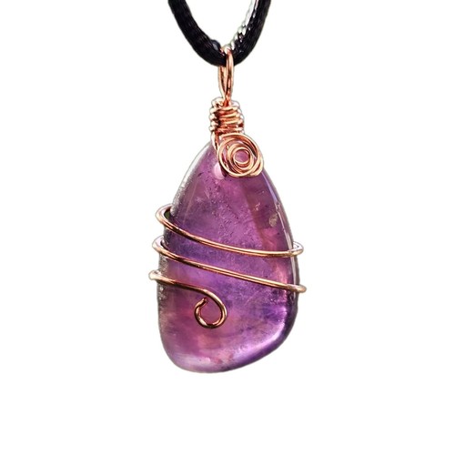 Amethyst pendant necklace - pendant,