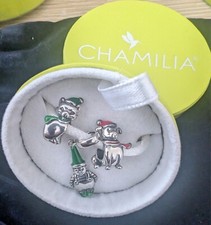 Chamilia Christmas Charm Set, Cat, Dog &Elf, S925 & CHAM mark, Great Gift, NIB