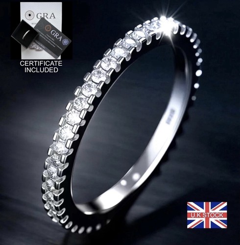 Moissanite full eternity ring - moissanite,