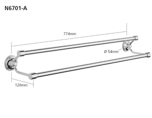 Samuel heath double towel - samuel, rail