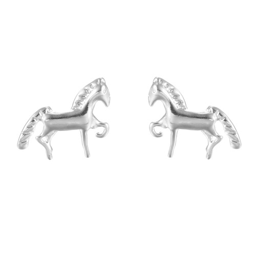 Sterling silver horse pony - silver,