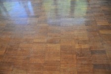 Reclaimed walnut parquet flooring