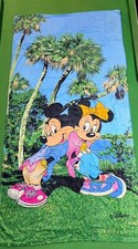 Vintage Disney Beach Towel Mickey and Minnie Palm Trees        AA50