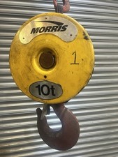 Morris 10t Overhead Crane Hook Block (Suit 16mm 4Fall) 290mm Sheave Centre