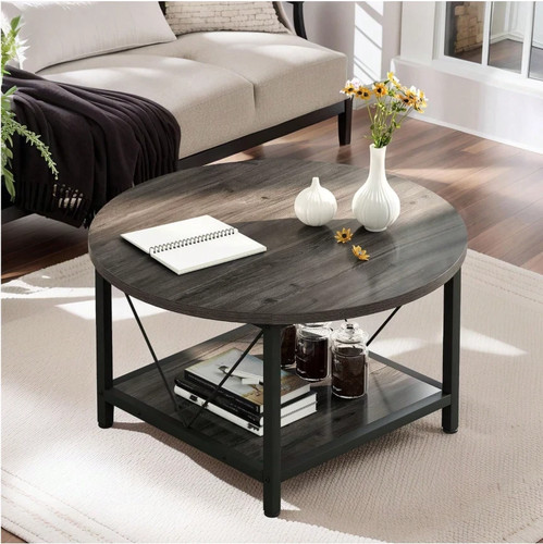 Round coffee table for living - round,