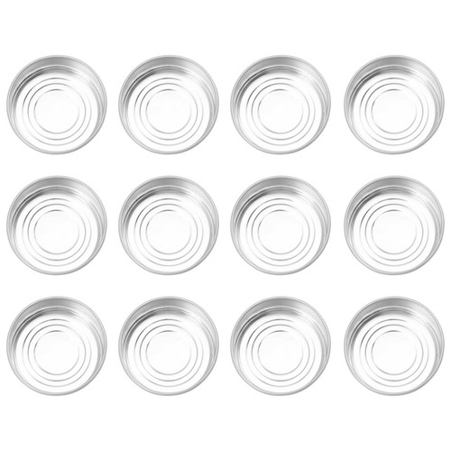 Silver aluminum metal candle - silver,