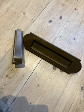 Art Deco Door Knocker and Letter Box Solid Brass Antique Style