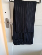 Mens Pink Pinstripe Purenew Wool Suit Trousers  30 Inch Waist, Long