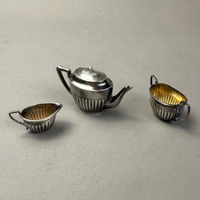 Antique Silver Miniature Tea