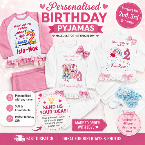 Personalised girls frilly - personalised,