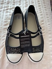 Converse Mary Jane Strap Style Shoes Glitter New 6.5