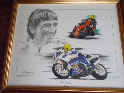 Joey dunlop signed large ltd - signed,