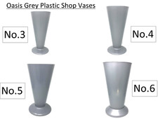 Oasis® Plastic Recycled Vase Florist Display Flowers No3/4/5/6 Various Sizes