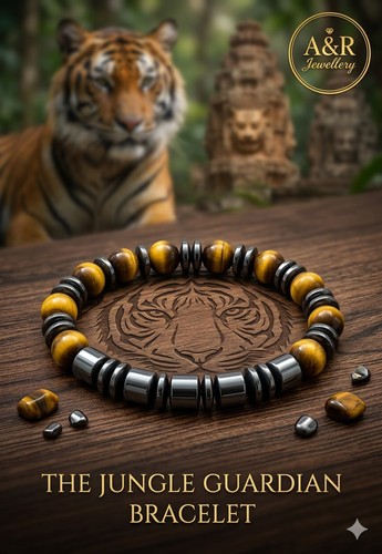 Tiger eye hematite bracelet - eye,
