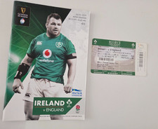 Ireland V England Six Nations Rugby Official Programme + Ticket 02.02.2019