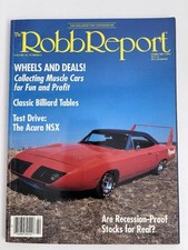 Robb Report Magazine Feb 1991 – Muscle Cars, Acura NSX, Recession Stocks, GTO