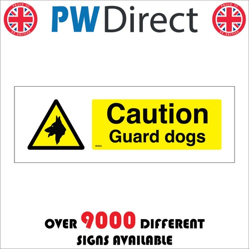 Sign caution guard dogs - sign,