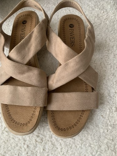 Ladies faux suede sandals - faux,