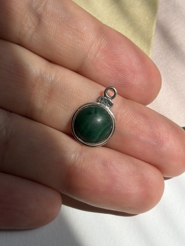 Vtg sterling silver malachite - vtg,