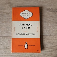 Vintage Animal Farm George Orwell Paperback Penguin Book Orange