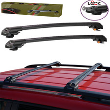 Aluminium Roof Rack Cross Bars Anti-Theft VAUXHALL FRONTERA SPORT 1999-04 Black