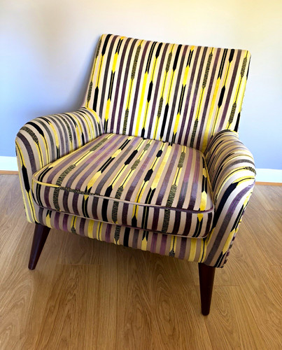 Striped armchair accent chair - accent,