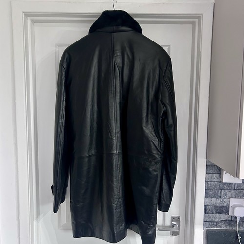 Men real leather - men's, black