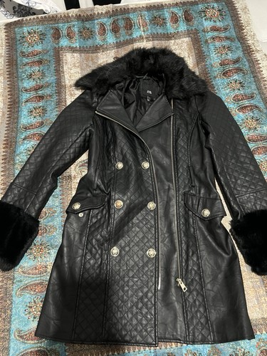 River island leather fux - fux, fur