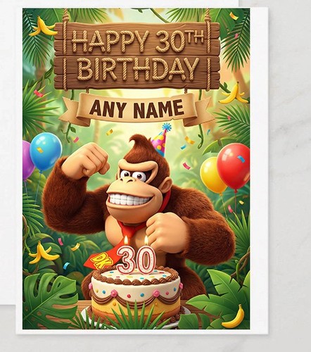 Donkey kong birthday card - birthday,