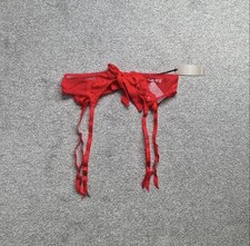 Primark Red Bow Lace Suspender