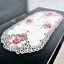 Embroidered Tablecloth Flowers
