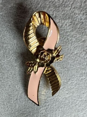 Vintage avon pink ribbon rose - pink,