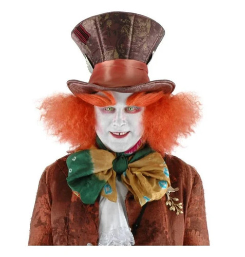 Mad hatter hat with hair - with,