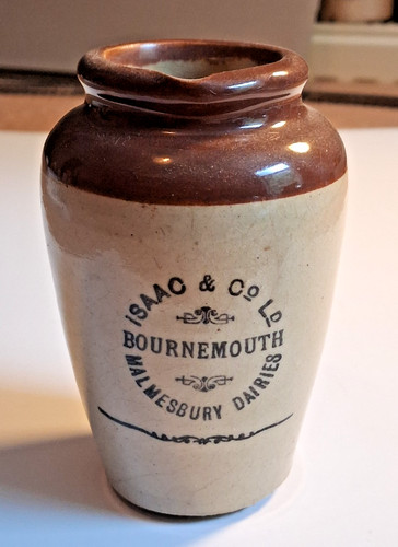 Antique brown top cream pot - pot,