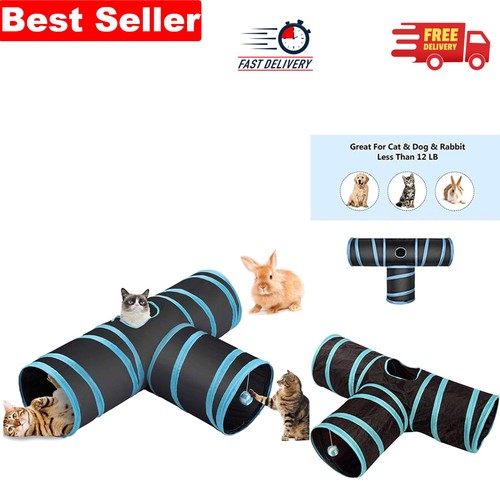 Durable wooden cat tunnel with - tunnel,