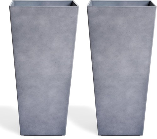 2pcs gray tall square - gray, 30"tall