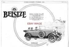 1924 Advert for BELSIZE '14-30 hp' 6-Cylinder Motor Car Original Print Ad 743/65