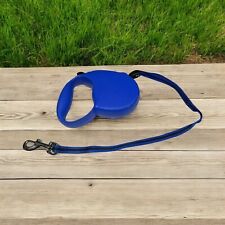 Dog Lead Flexi Retractable Cord Rope 5 Metre Standard Blue Pet Leash