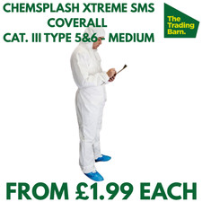 Disposable Coveralls White Hood Suit Painters Protective Overalls Suit - Medium