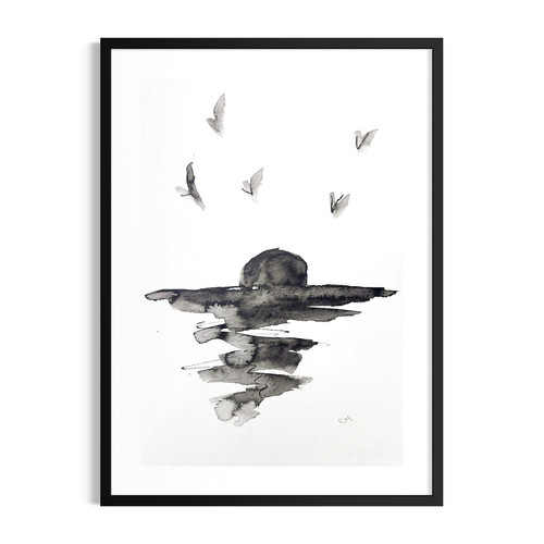 Original abstract minimal - original, 9x12