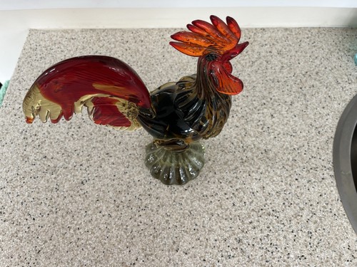 Murano glass rooster chicken - glass, rooster/chicken