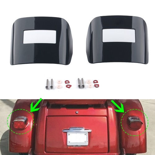Black tail light visor covers - black,