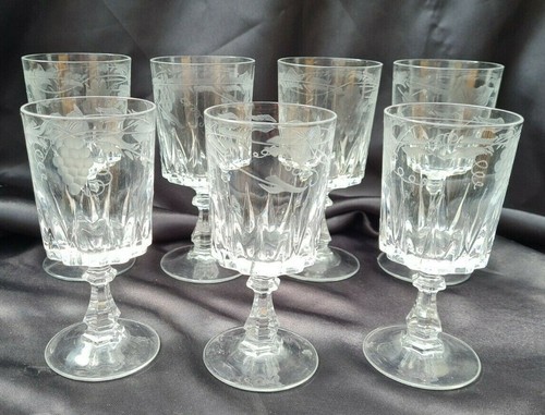 Cut glass and etched - glass,