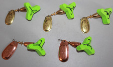 5 BLUE FOX SUPER VIBRAX PIKE/ PREDATOR FISHING SPINNER LURES 3x No 3 2x No 4