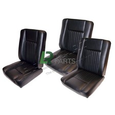 FITS SERIES 2, 2A & 3 NEW BLACK DELUXE VINYL FRONT SEATS SEAT SET - DA4298