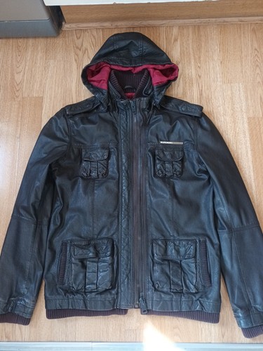 Superdry hooded leather jacket - superdry,
