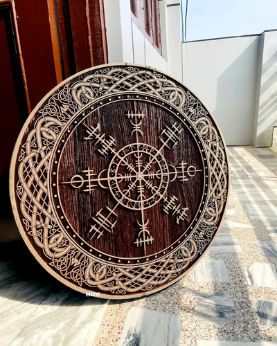 Viking hand carved wooden - hand,