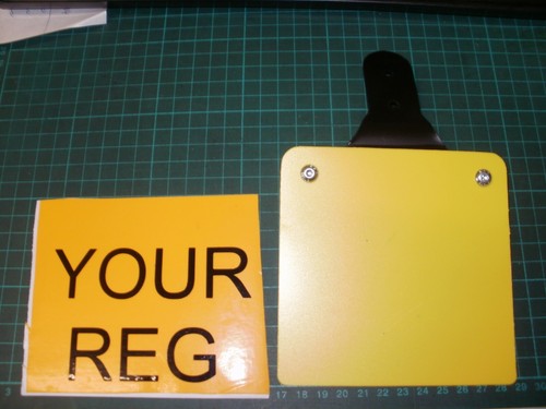 Trials bike rear number plate - number,