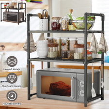 Black Kitchen Corner Shelf